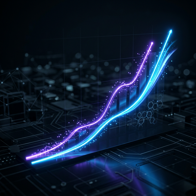 Graphique de croissance digitale